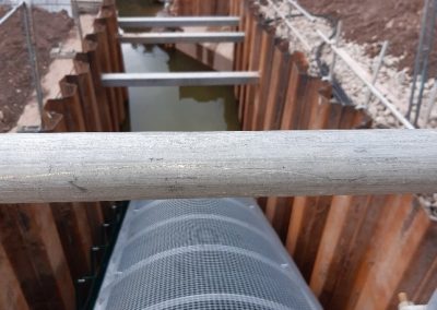Outlet pipes removed at the Congleton Hydro